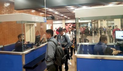 Importante movimiento migratorio en el Aeropuerto Guaraní en el marco del partido entre Paraguay y Perú
