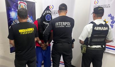 Expulsión de prófugo brasilero condenado por homicidio en su país de origen