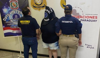 Detención de brasilera con orden de captura internacional