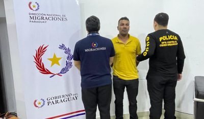 Fugitivo brasileño fue interceptado en el Aeropuerto Silvio Pettirossi y será entregado a autoridades del Brasil